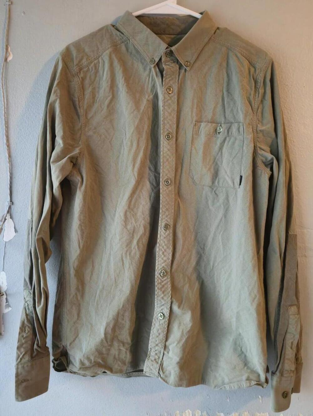 Nixon WATCH Green LONG SLEEVE Button-Up Shirt MENS SIZE MEDIUM